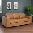 Crafters and Weavers Argento Top Grain Leather Sofa in Tan