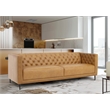 Crafters and Weavers Lucius Top Grain Leather Sofa in Tan