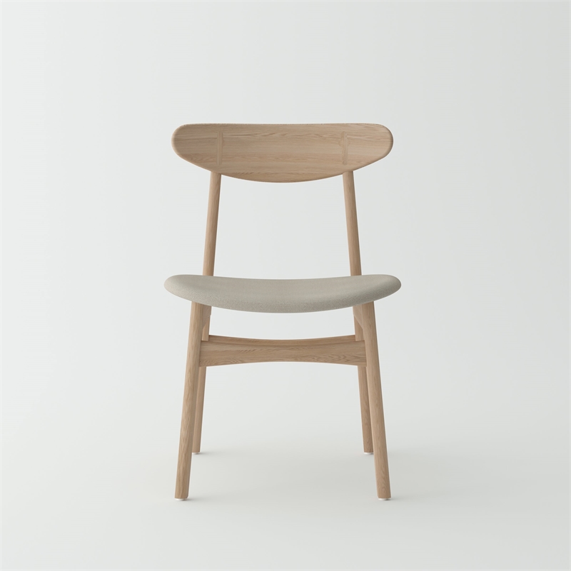 Crafters and Weavers Isabella Oak Wood and Fabric Seat Dining chair (Set of 6)