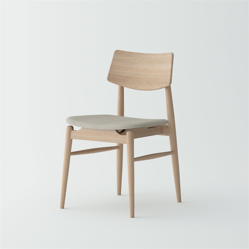 Crafters and Weavers Isabella Oak Wood and Fabric Seat Dining Chair (Set of 4)