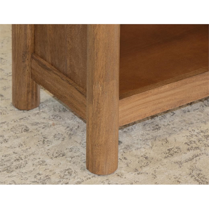 Crafters and Weavers Venus Solid Mango Wood Bookcase in Brown