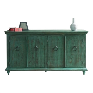 Crafters and Weavers 73&quot Macao 4 Door Sideboard in Green