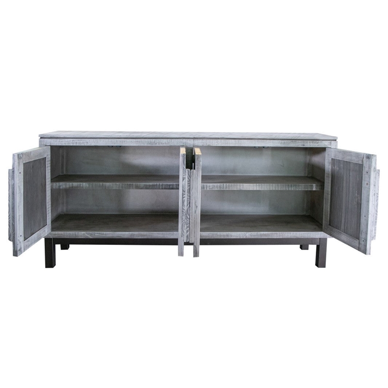 Crafters and Weavers Malta Two-Tone Solid Wood Sideboard / Console in White
