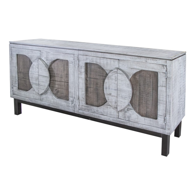 Crafters and Weavers Malta Two-Tone Solid Wood Sideboard / Console in White
