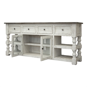 Crafters and Weavers 80&quot Stonegate TV Stand in White