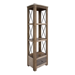 Crafters and Weavers 19.25&quot Wide Lucas Solid Wood Bookcase in Multi-Color