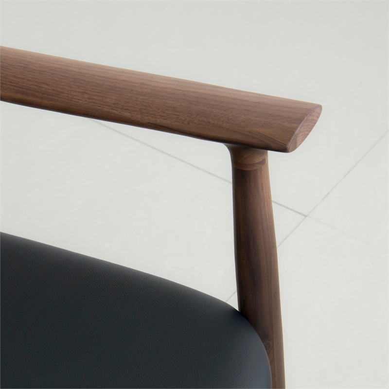 Crafters and Weavers Isabella Mid Century American Black Walnut Leisure Chair
