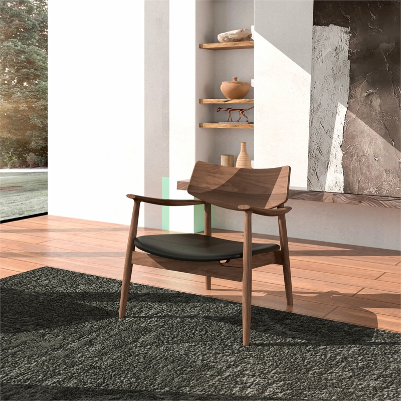 Crafters and Weavers Isabella Mid Century American Black Walnut Leisure Chair