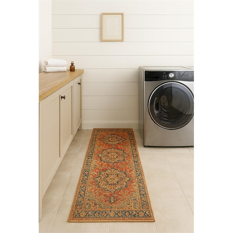 Crafters & Weavers Serapi Soft Washable Non Slip Area Rug (2'7