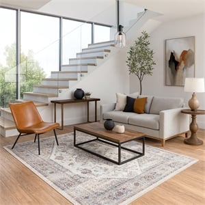 Crafters & Weavers Serapi Soft Washable Non Slip Area Rug (5.7' x 7.8')