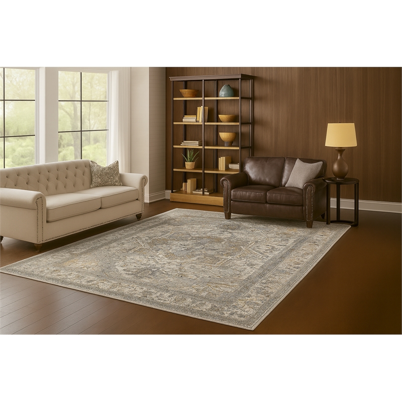 Crafters & Weavers Serapi Soft Washable Non Slip Area Rug (5.7' x 7.8')