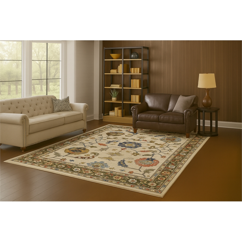 Crafters & Weavers Arts and Crafts Soft Washable Non Slip Area Rug (5.7' x 7.8')