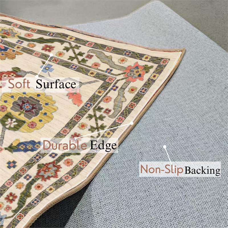Crafters & Weavers Arts and Crafts Soft Washable Non Slip Area Rug (5.7' x 7.8')