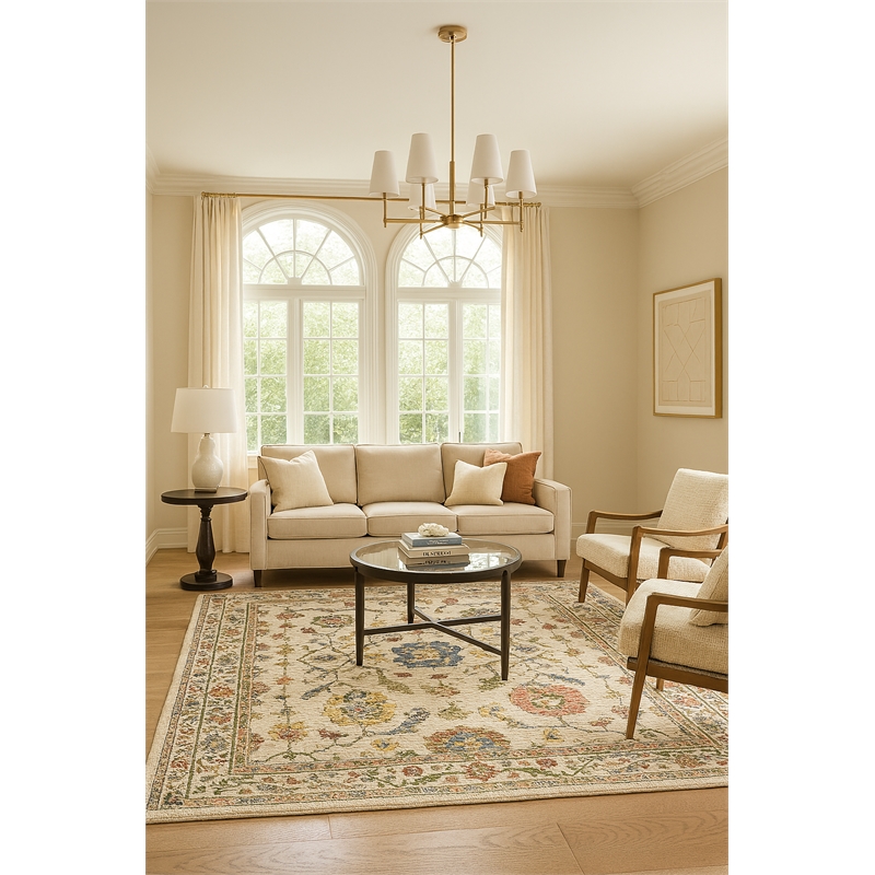Crafters & Weavers Arts and Crafts Soft Washable Non Slip Area Rug (5.7' x 7.8')