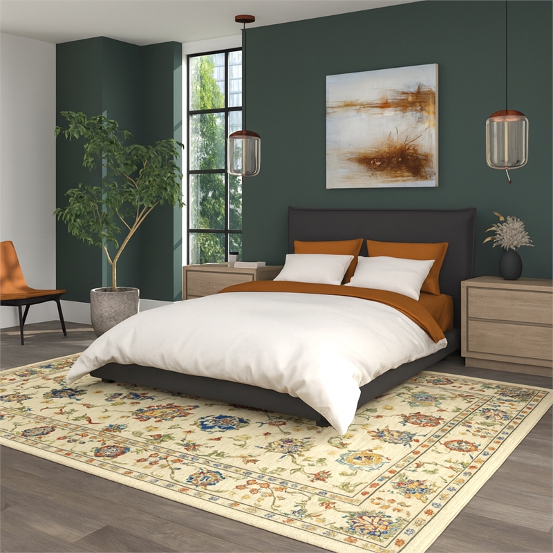 Crafters & Weavers Arts and Crafts Soft Washable Non Slip Area Rug (3' x 5')