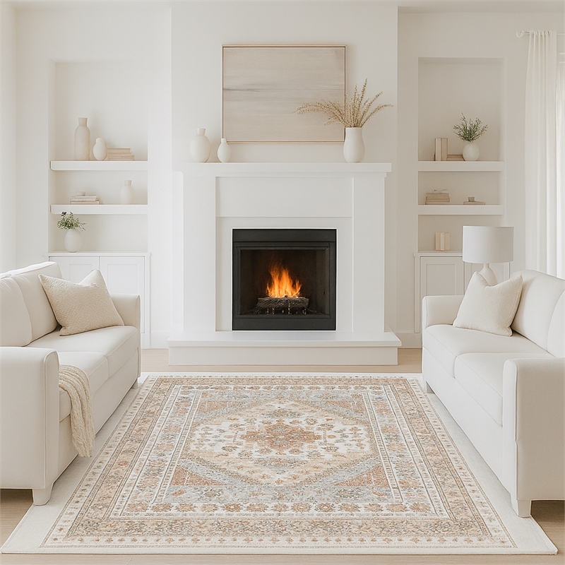 Crafters & Weavers Serapi Soft Washable Non Slip Area Rug (8' x 10')