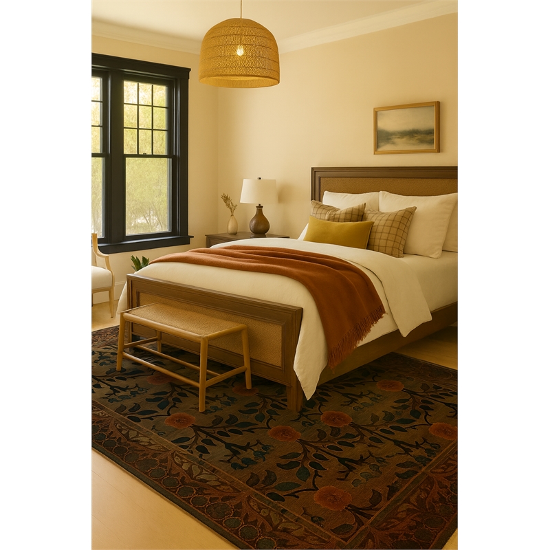 Crafters & Weavers Arts and Crafts Soft Washable Non Slip Area Rug (3' x 5')