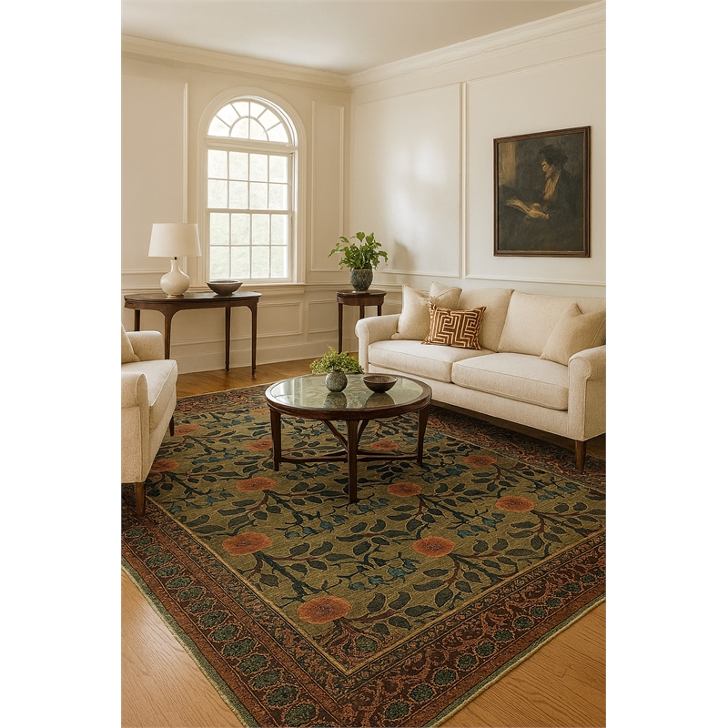 Crafters & Weavers Arts and Crafts Soft Washable Non Slip Area Rug (3' x 5')