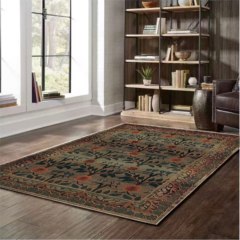 Crafters & Weavers Arts and Crafts Soft Washable Non Slip Area Rug (5.7' x 7.8')