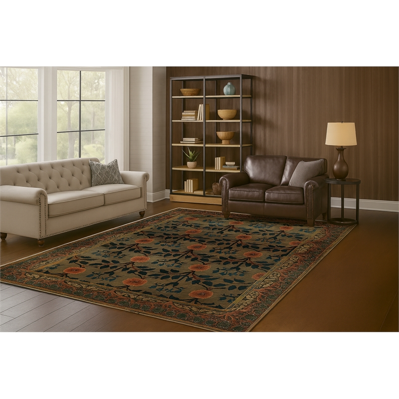 Crafters & Weavers Arts and Crafts Soft Washable Non Slip Area Rug (9' x 12')