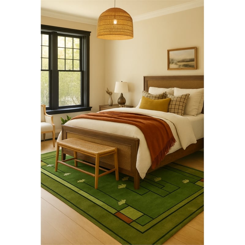 Crafters & Weavers Arts and Crafts Soft Washable Non Slip Area Rug (8' x 10')
