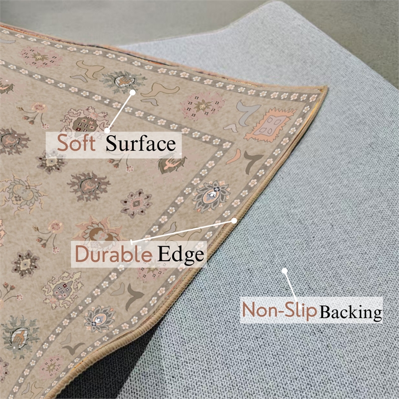 Crafters & Weavers Ushak Soft Washable Non Slip Area Rug (5.7' x 7.8')