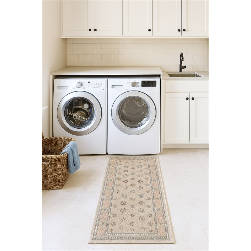 Crafters & Weavers Ushak Soft Washable Non Slip Area Rug (2'7