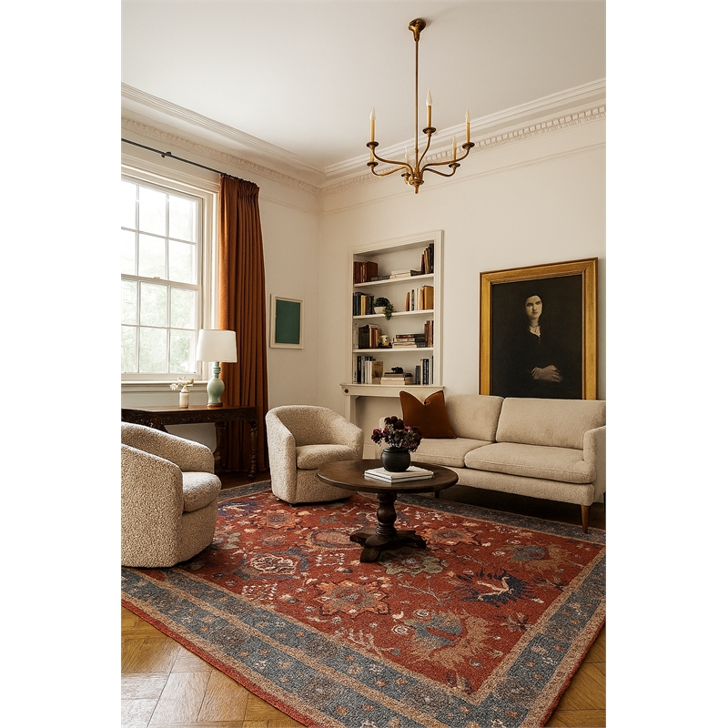 Crafters & Weavers Serapi Soft Washable Non Slip Area Rug (3' x 5')