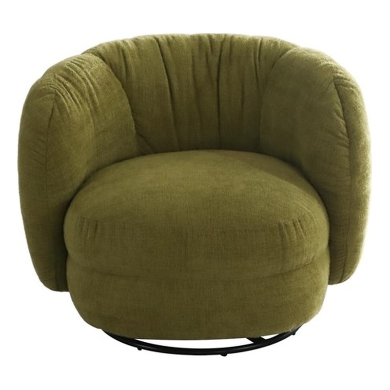 Crafters and Weavers Nest Collection Mid-Century Modern Swivel Arm Chair - Green