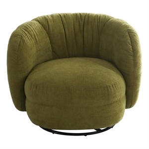 Crafters and Weavers Nest Collection Mid-Century Modern Swivel Arm Chair - Green