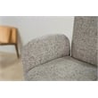 Crafters and Weavers Atlas Modern Fabric Swivel Arm Chair in White