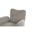 Crafters and Weavers Atlas Modern Fabric Swivel Arm Chair in White