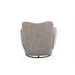 Crafters and Weavers Atlas Modern Fabric Swivel Arm Chair in White