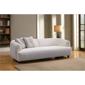 Crafters and Weavers 91&quot Opal Collection Modern Fabric 3-Seater Sofa in Gray