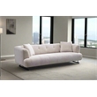 Crafters and Weavers Arden Collection Modern Fabric 3-Seater Sofa in White