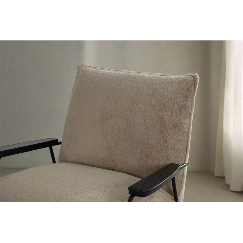 Crafters and Weavers Rythm Collection Mid-Century Rocking Arm Chair in White