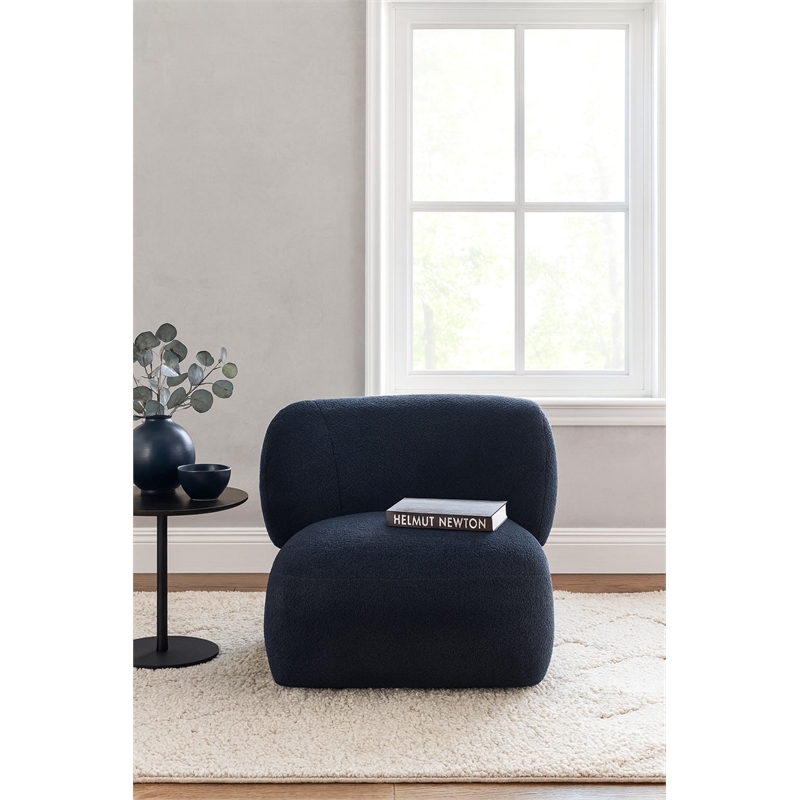 Crafters and Weavers Forma Mid-Century Modern Swivel Livingroom Chair in Blue