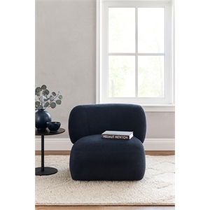 Crafters and Weavers Forma Mid-Century Modern Swivel Livingroom Chair in Blue