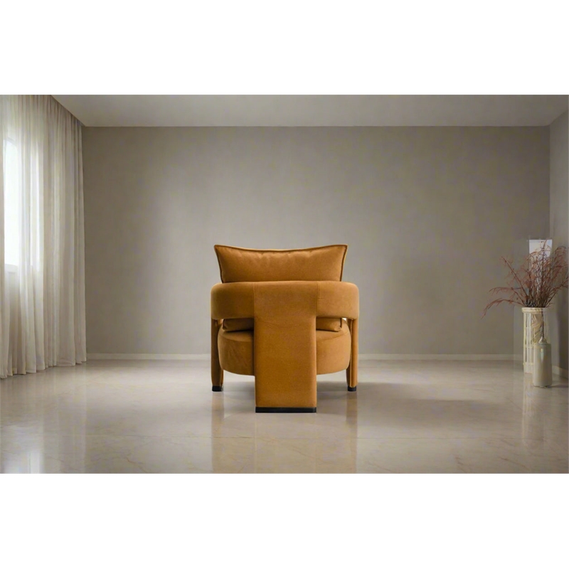 Crafters and Weavers Valora Mid-Century Modern Livingroom Armchair in Yellow