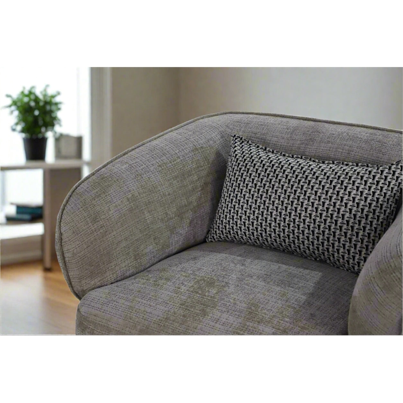 Crafters and Weavers Nova Mid-Century Modern Arm Chair in Gray
