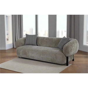 Crafters and Weavers 88&quot Nova Mid-Century Modern 3-Seater Sofa in Gray