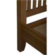 Crafters and Weavers Mission Quarter Sawn Oak Slat Queen Bed in Walnut