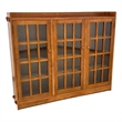 Crafters and Weavers Mission Oak 3 Door Display Bookcase in Cherry