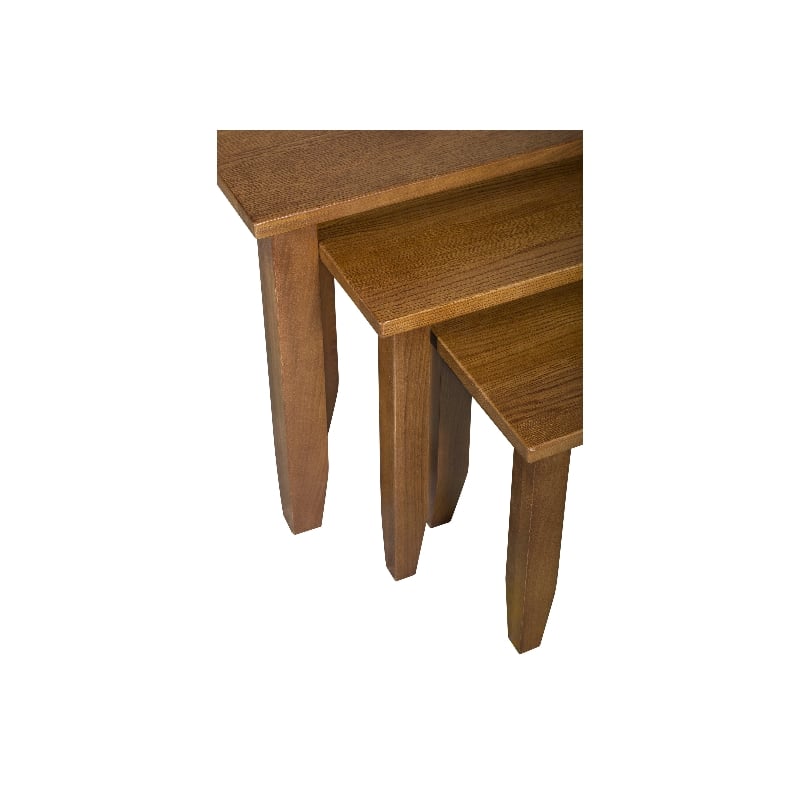 Crafters and Weavers Mission Oak Nesting Tables Set of 3 in Walnut