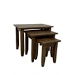 Crafters and Weavers Mission Oak Nesting Tables Set of 3 in Walnut