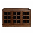Crafters and Weavers Mission Oak 3 Door Console in Walnut
