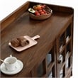 Crafters and Weavers Mission Oak 3 Door Console in Walnut