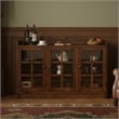 Crafters and Weavers Mission Oak 3 Door Console in Walnut