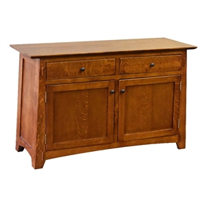 Crafters and Weavers Mission Solid Quarter Sawn Oak Cabinet in Cherry