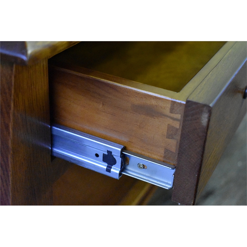 Crafters and Weavers Mission Crofter Style 1 Drawer Coffee Table in Walnut